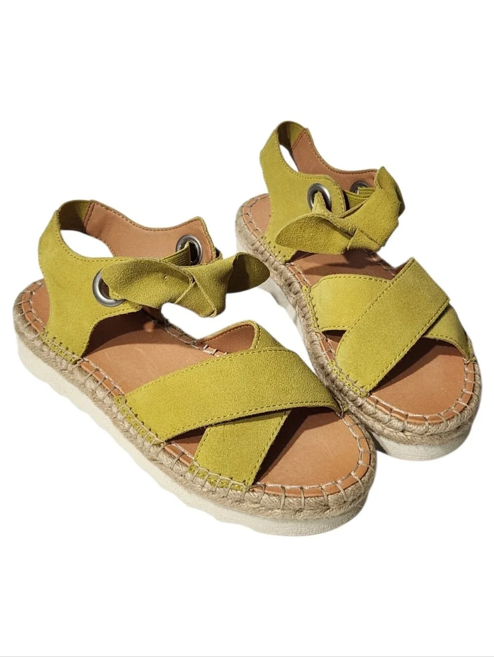 NEW Frye & Co. Bow Ankle-Tie Leather Espadrille Sandals Size 6M